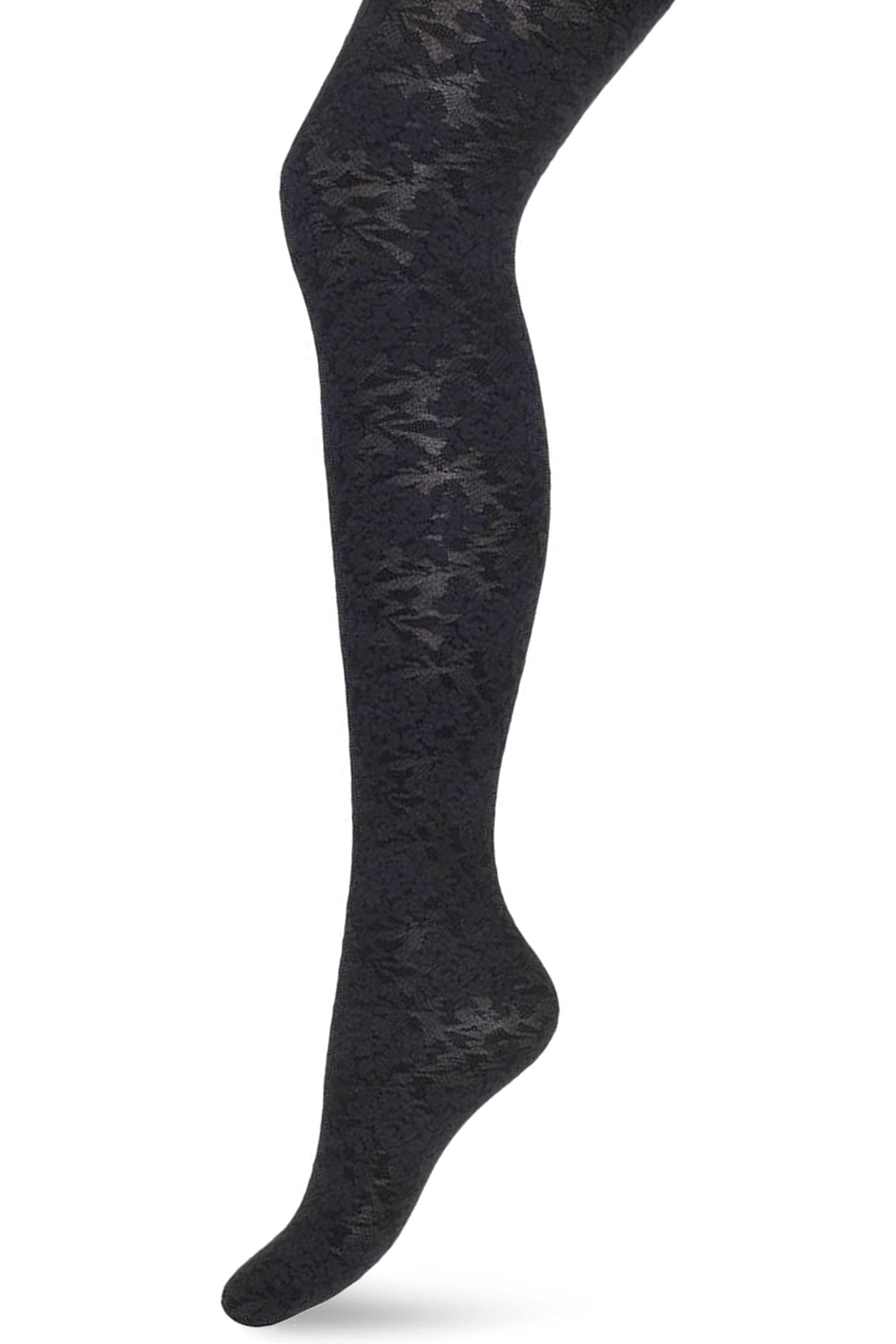 Layered Lace Tights Dark grey