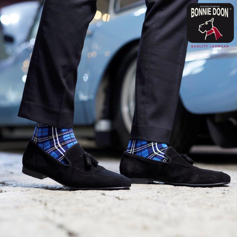 Big Checks sock Dark blue