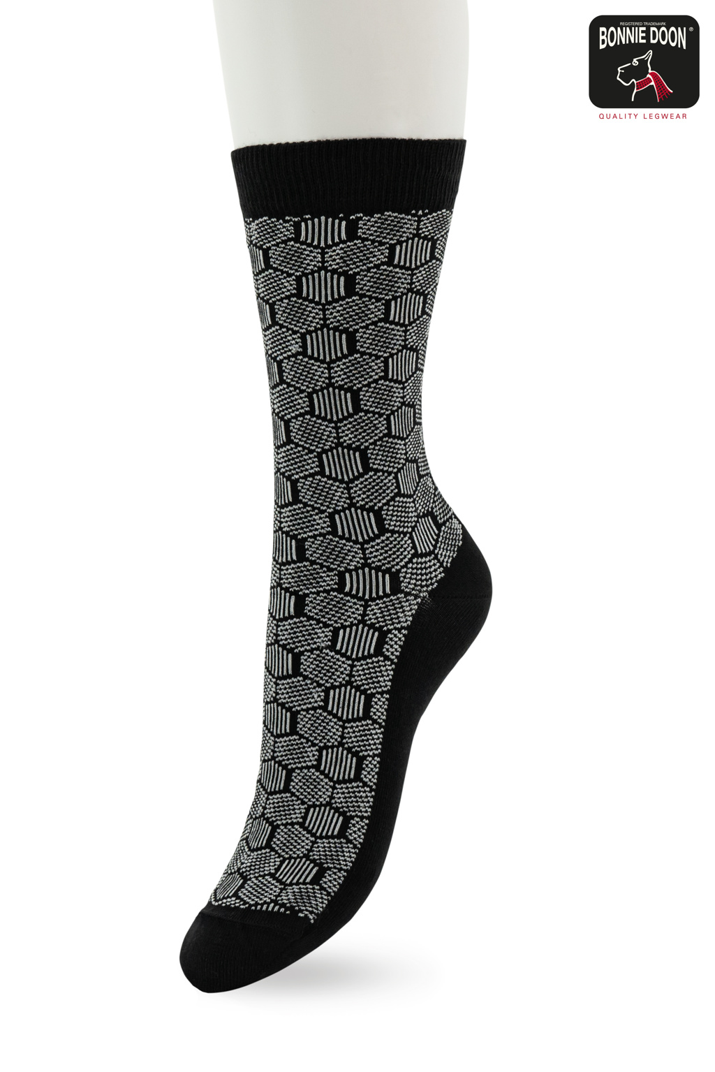 Funny Herringbone sock Black