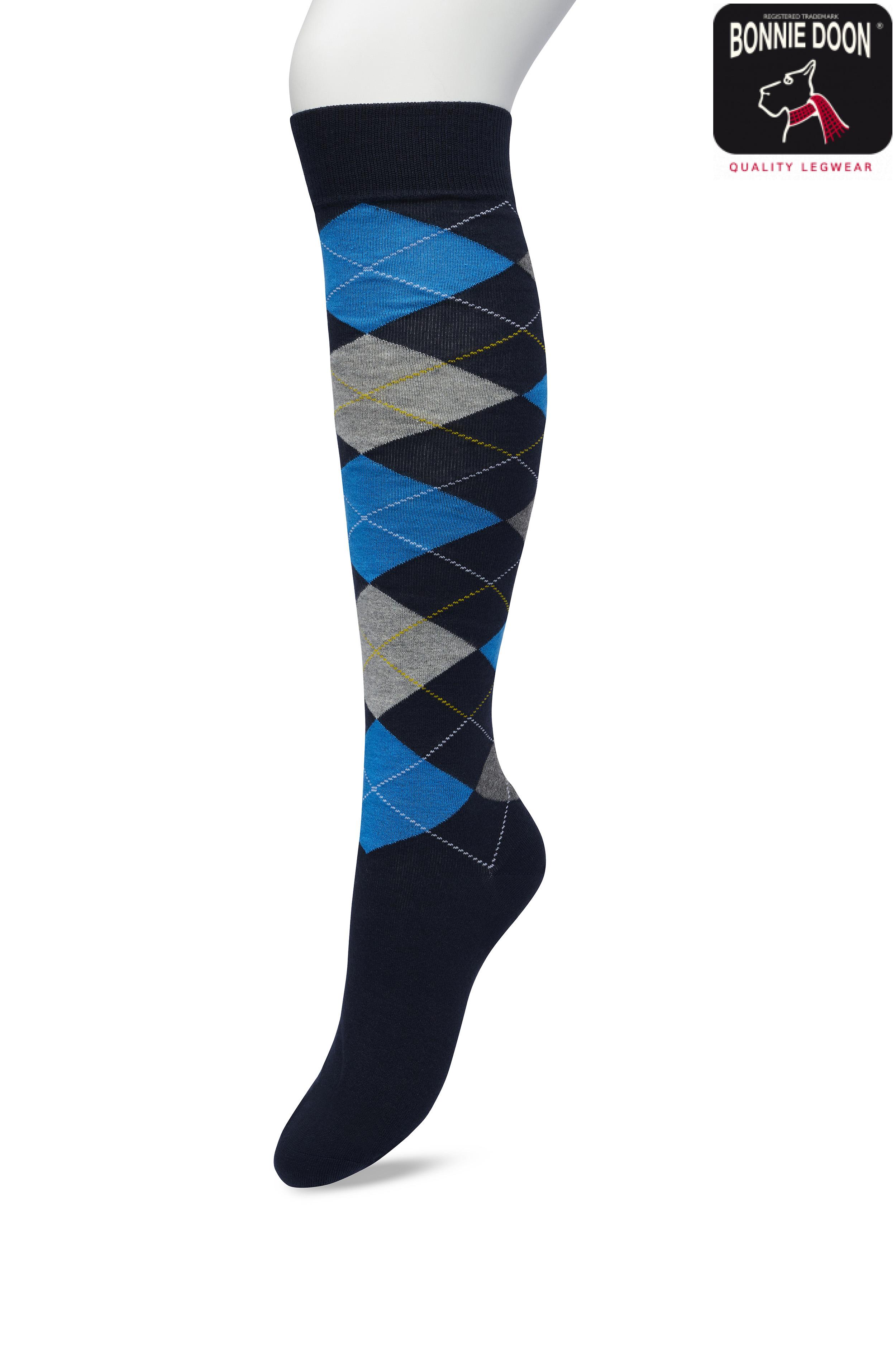 Argyle knee high Navy