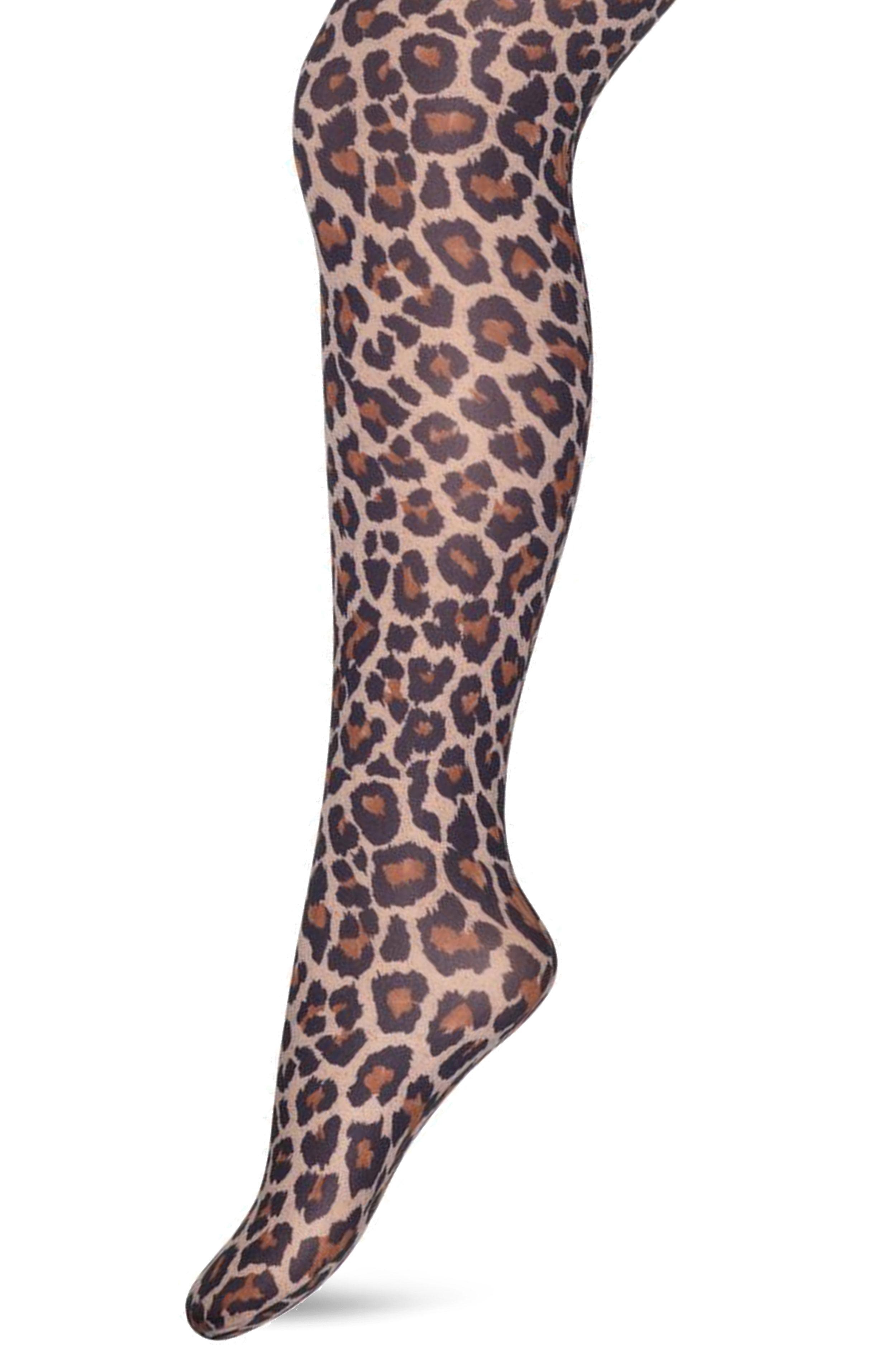 Printed Leopard Tights Toffee