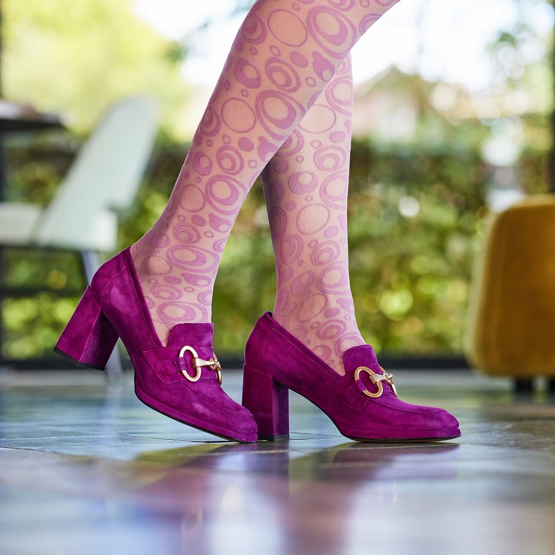 Circles And Dots Tights Lavender mist