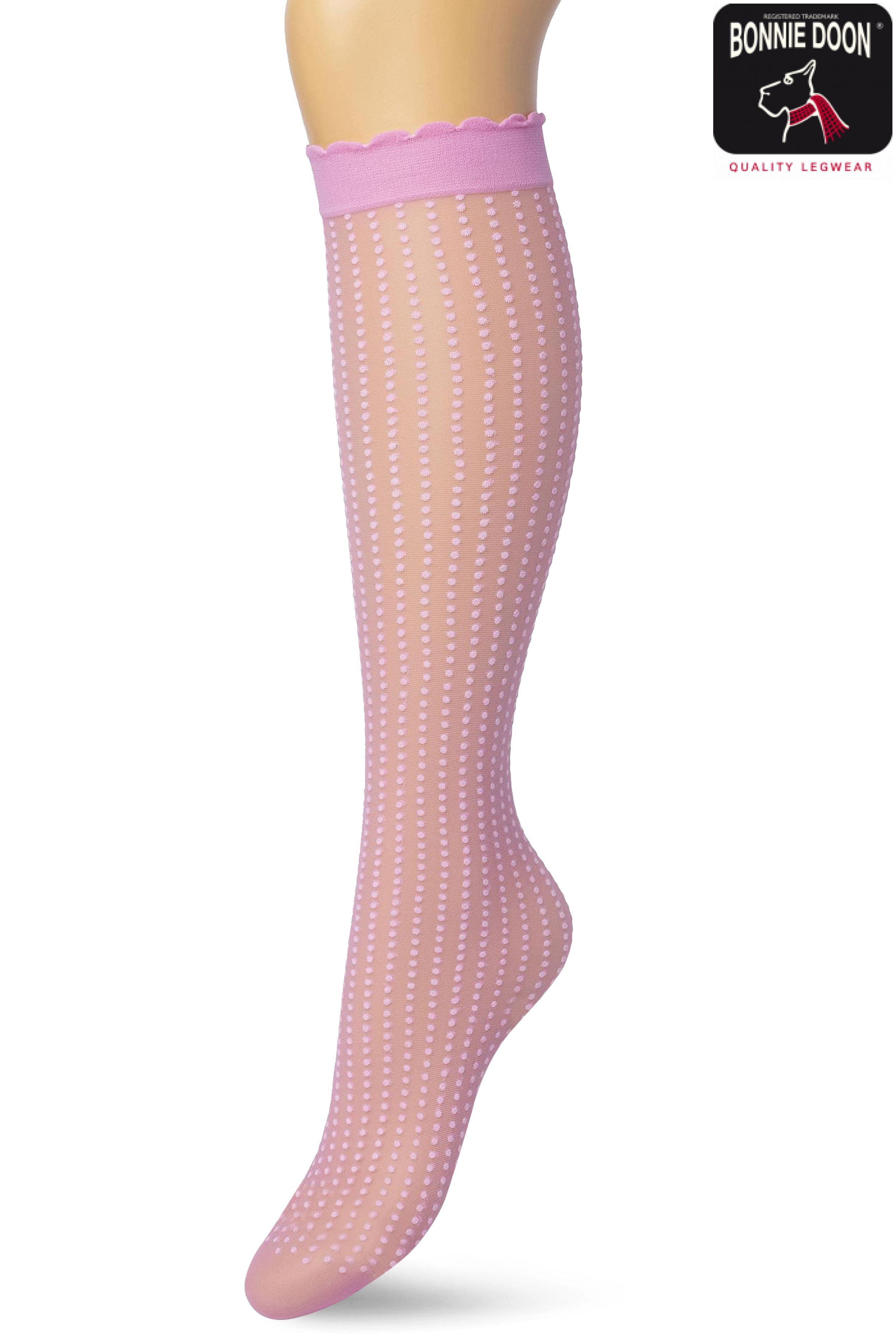 Batik Dots knee high Aurora pink