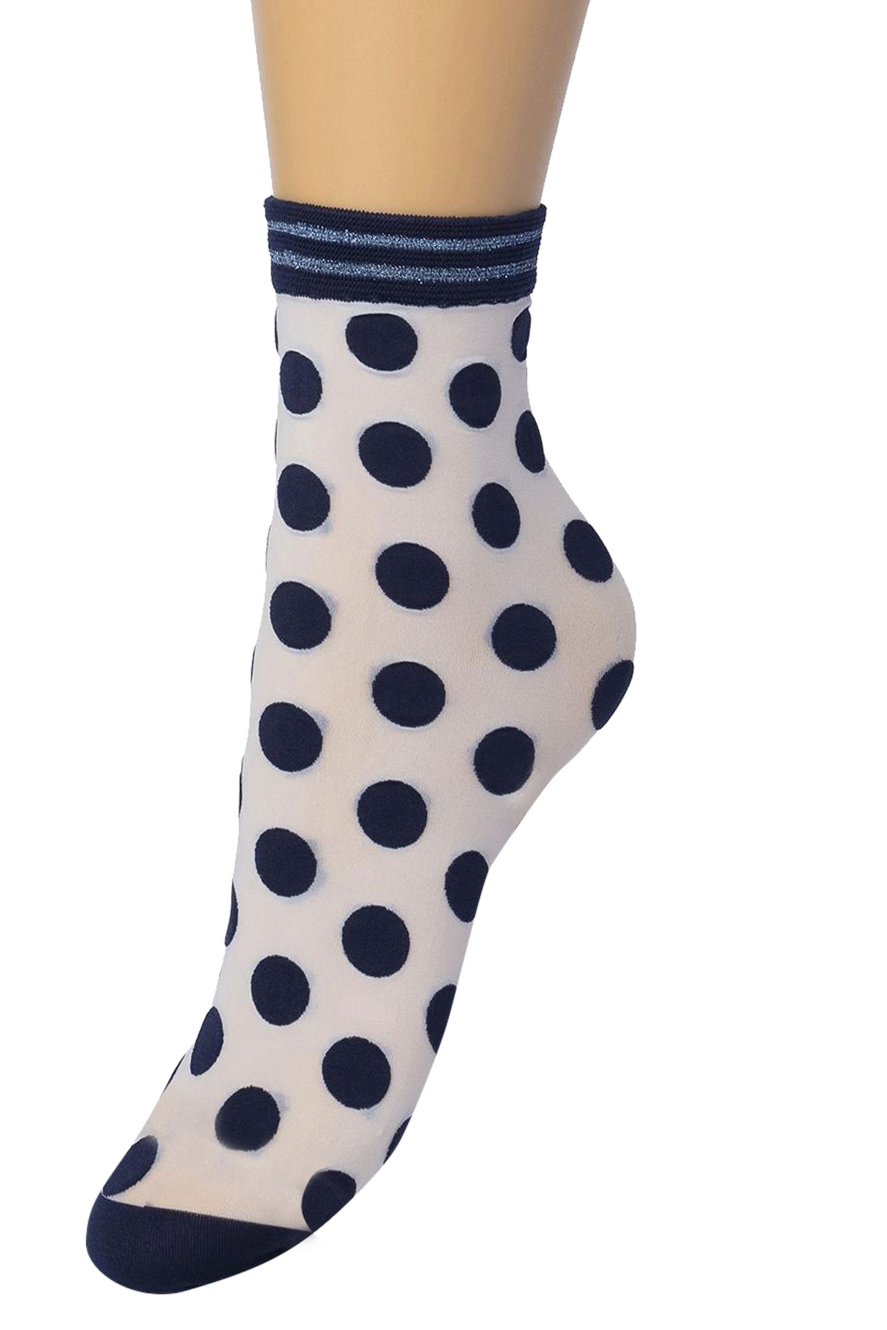 Big Dots sock Black iris