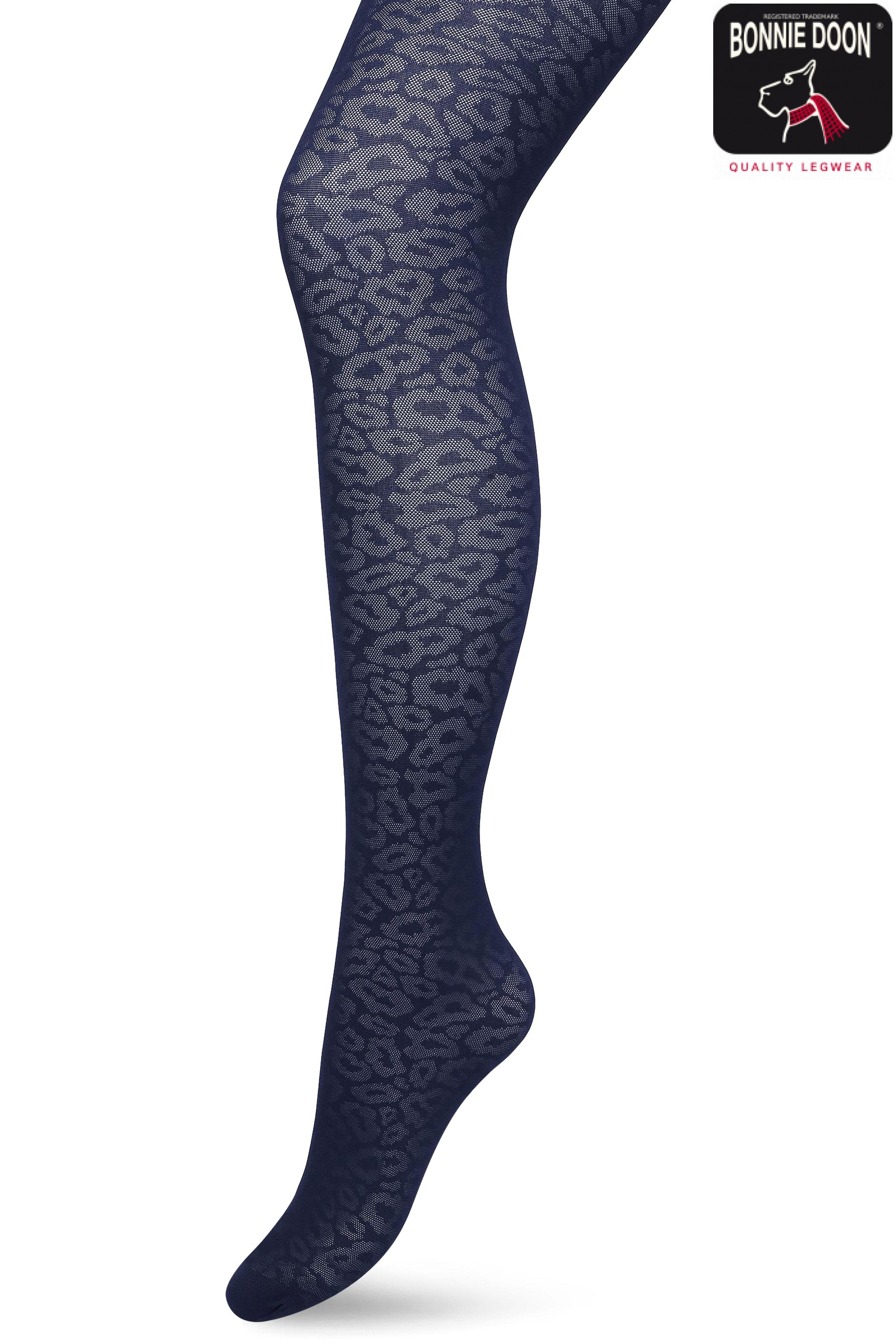 Panther Texture tights Black iris