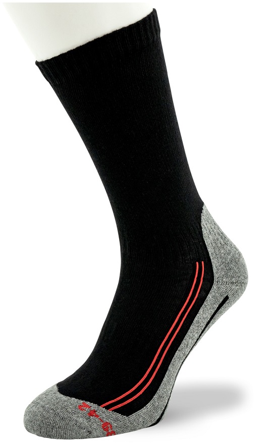 Walking Socks Cotton Black red