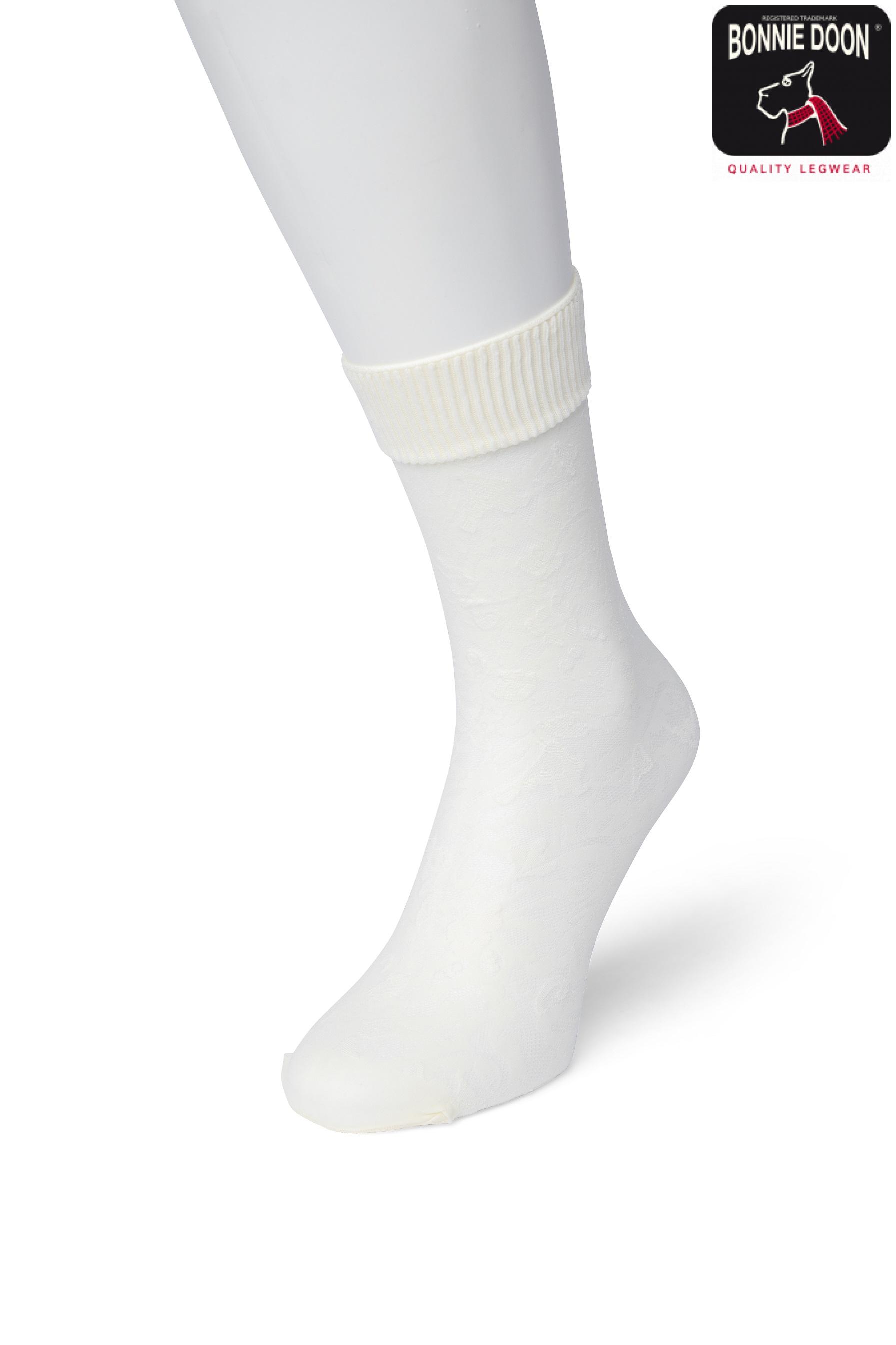 Flower sock Silky white