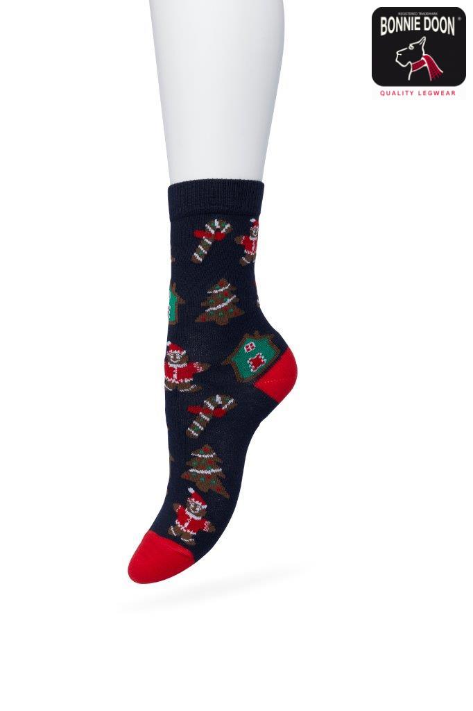 Christmas Cookies sock Dark blue