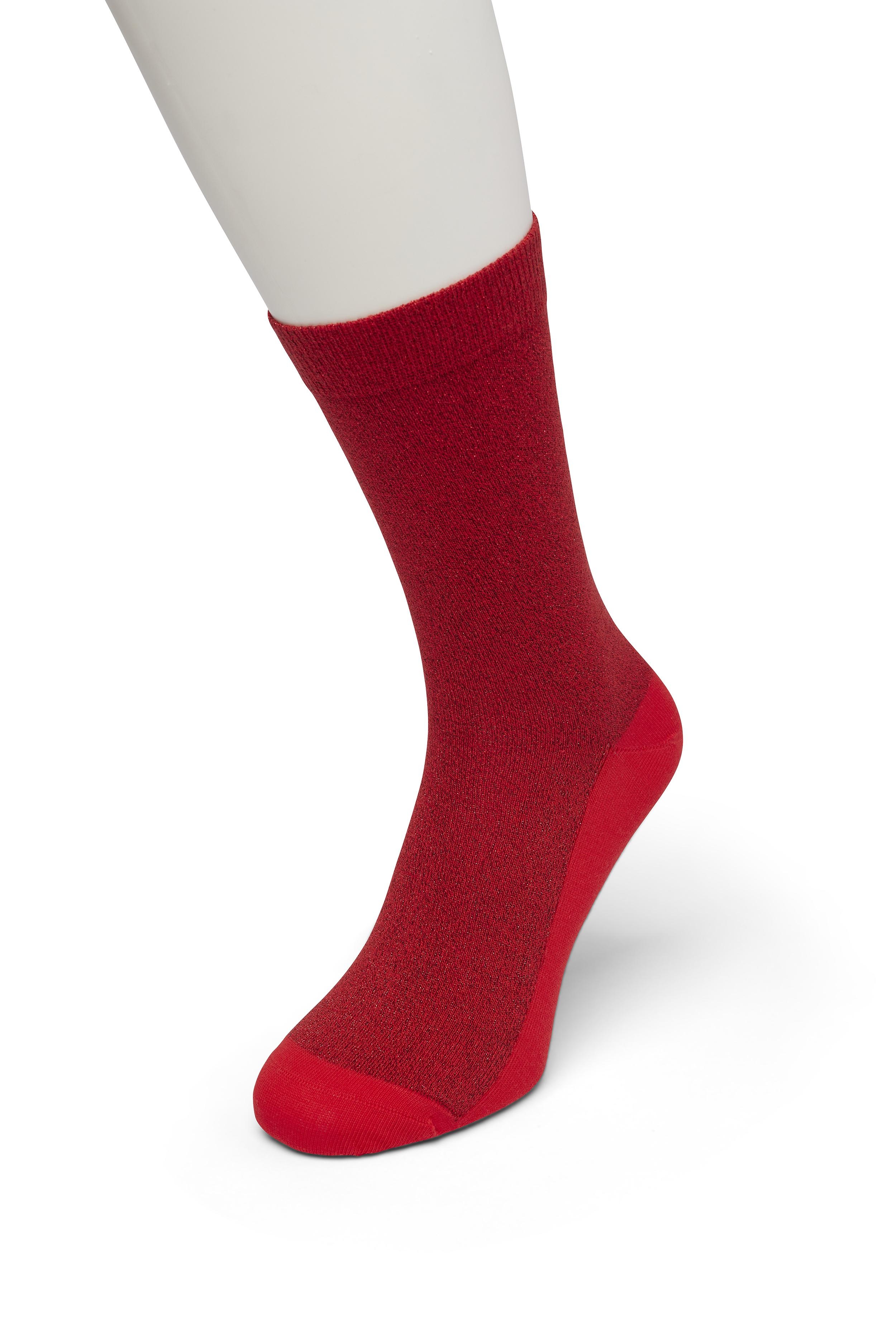 Cotton Sparkle sock Hibiscus