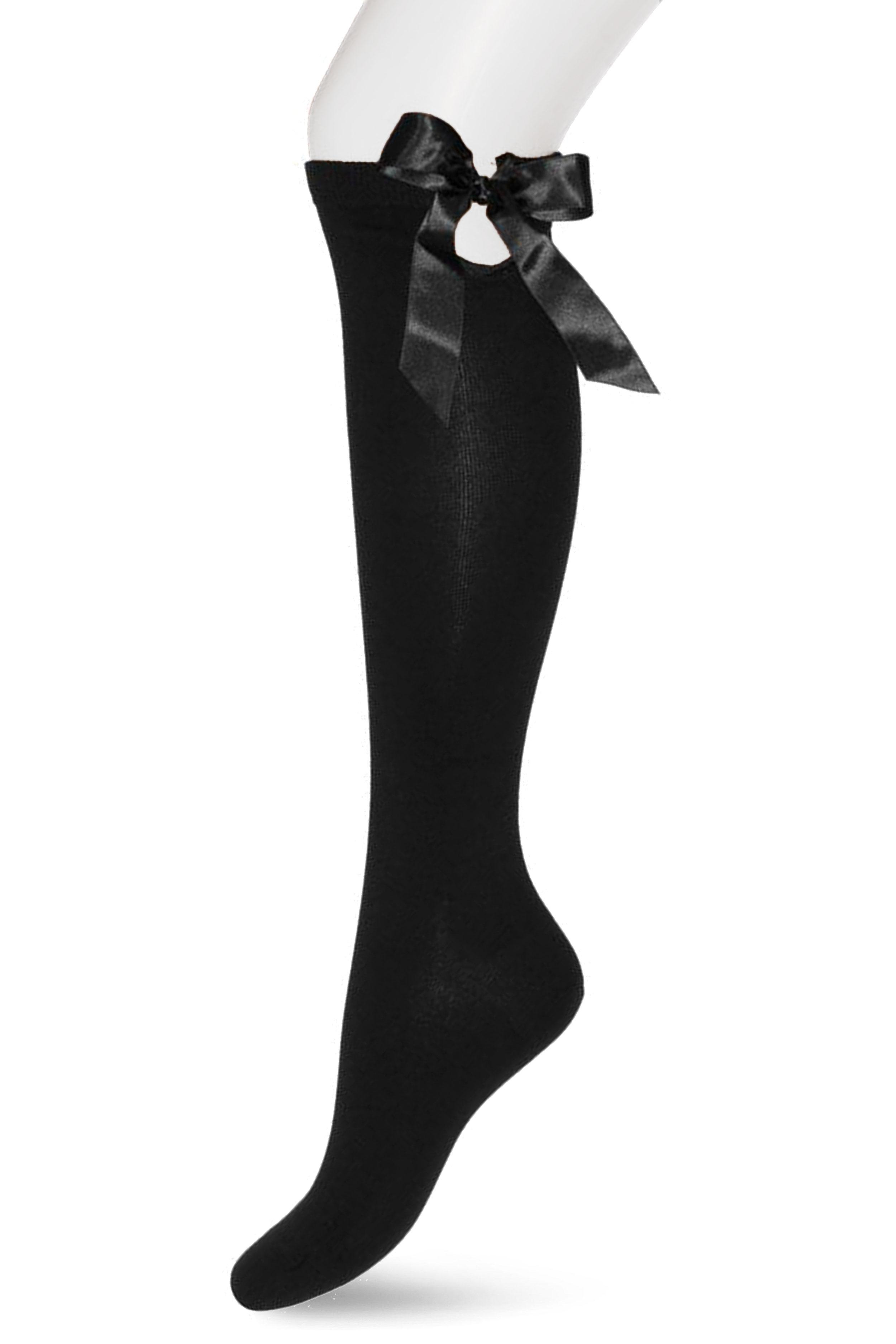 Big Bow Knee-High Black