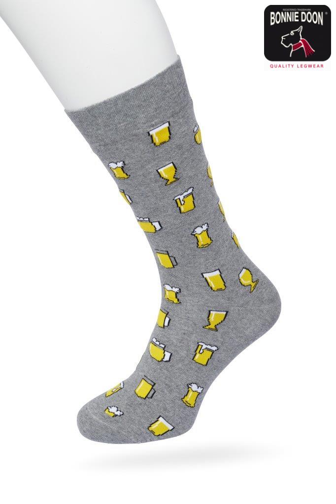 Glass of Beer sock Medium grey heather