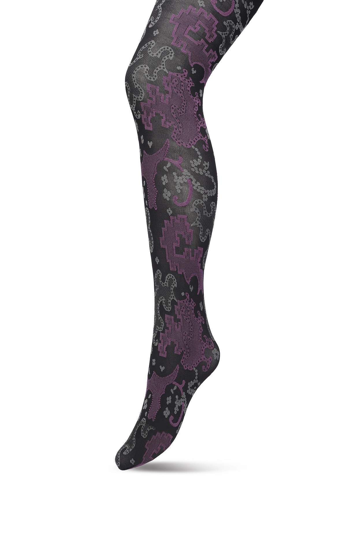 Ornament Tights Black