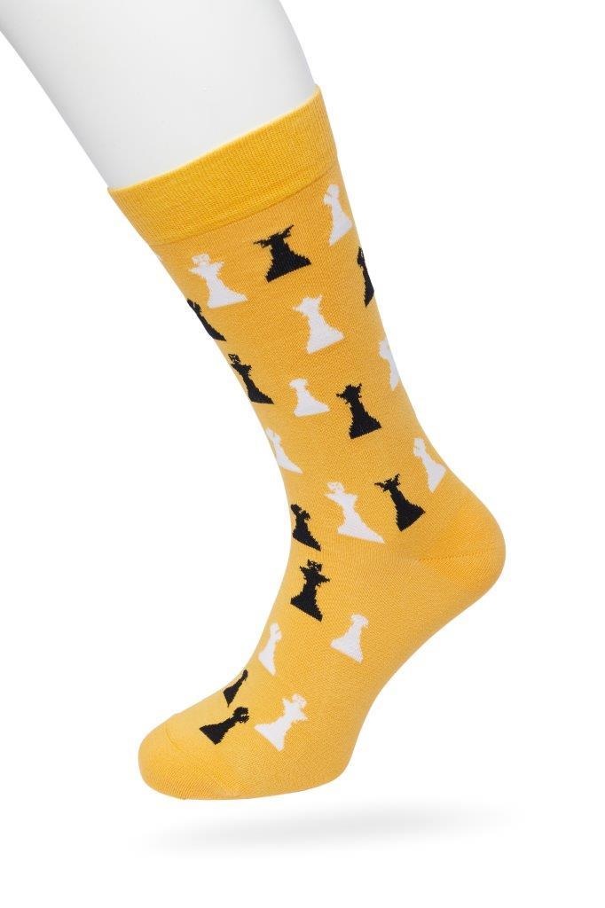 Chess Sock Mineral yellow