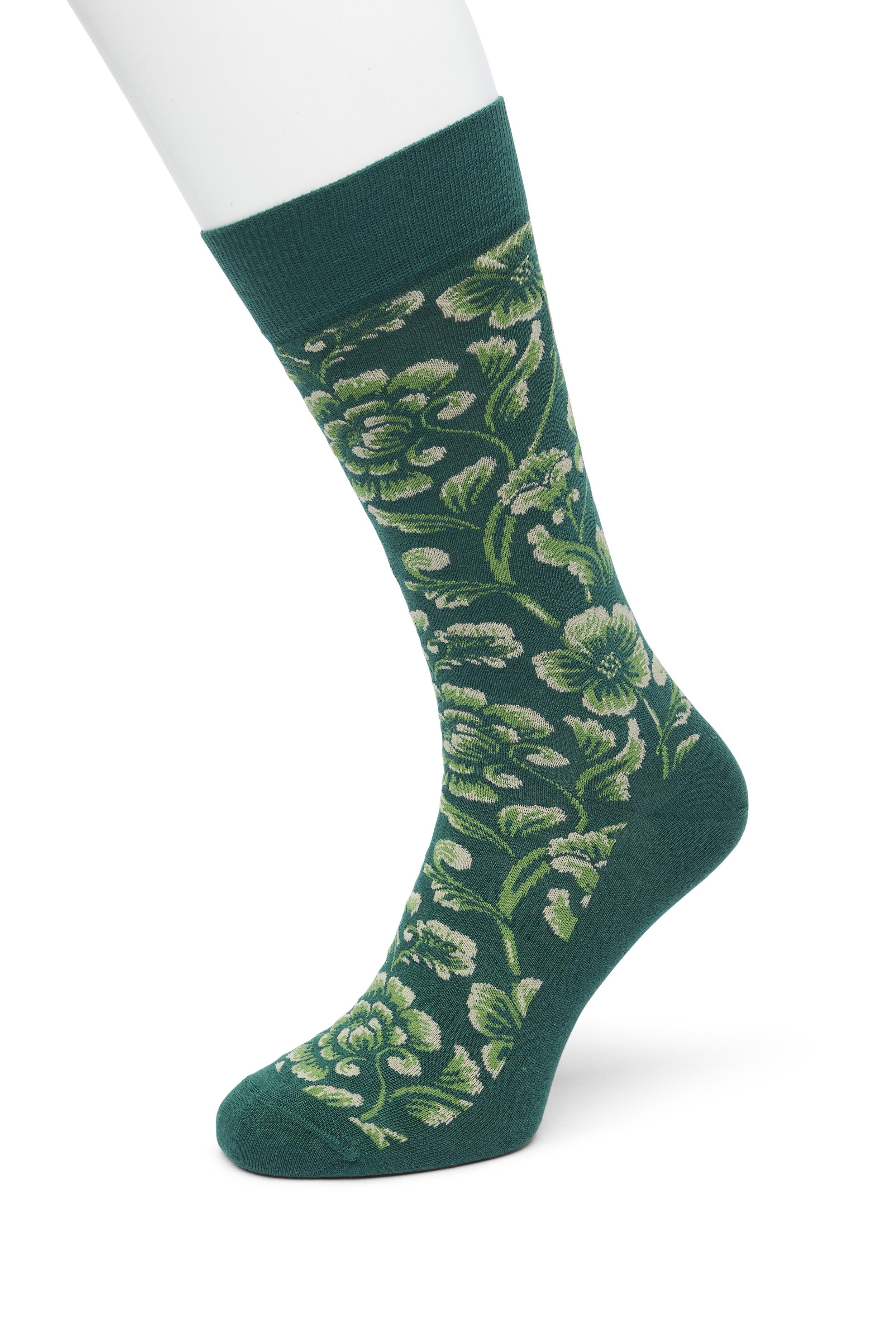 Barock Flower sock Trekking green