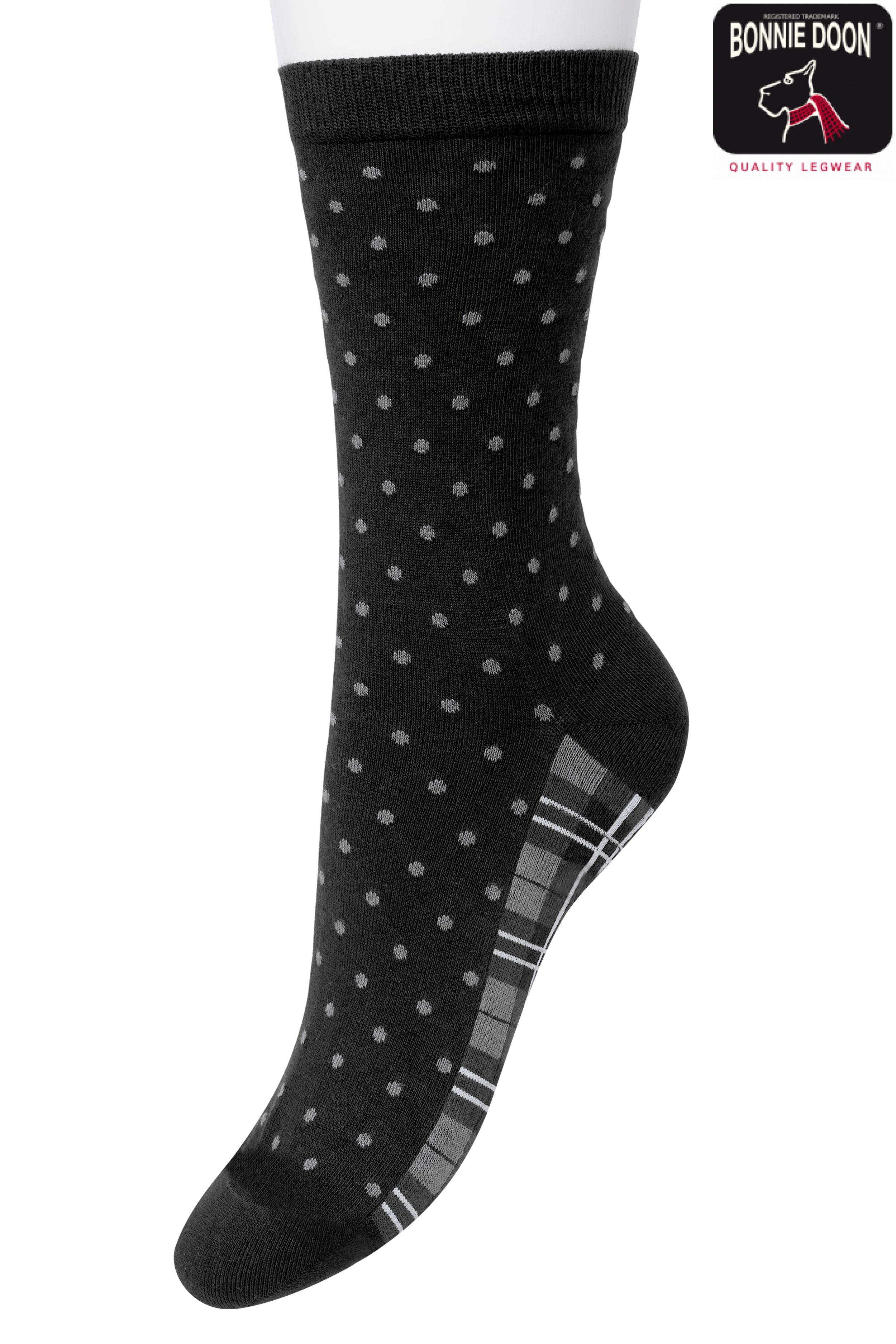 Dots & Checks sock Black