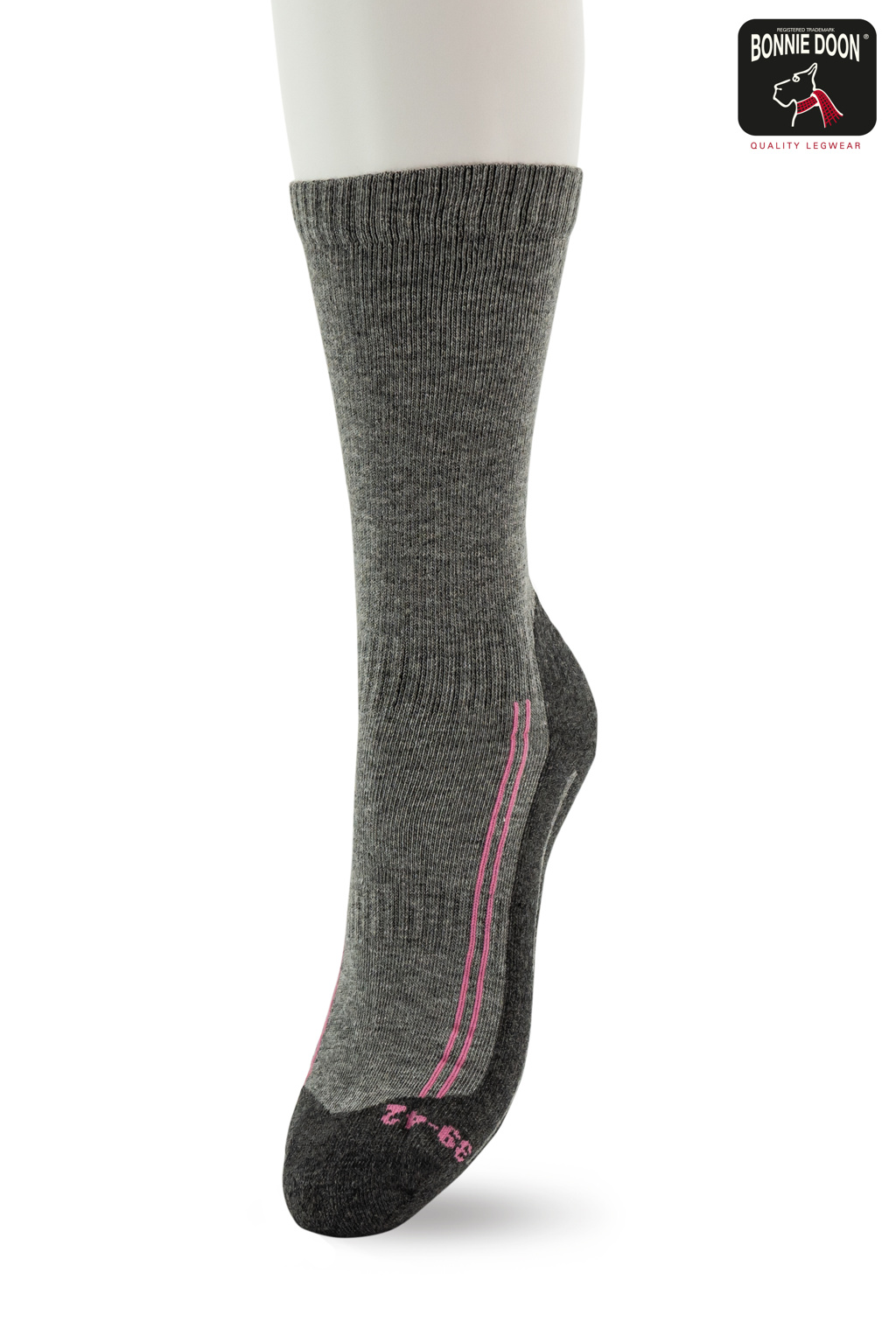 Walking Socks Cotton Grey Mele / Pink