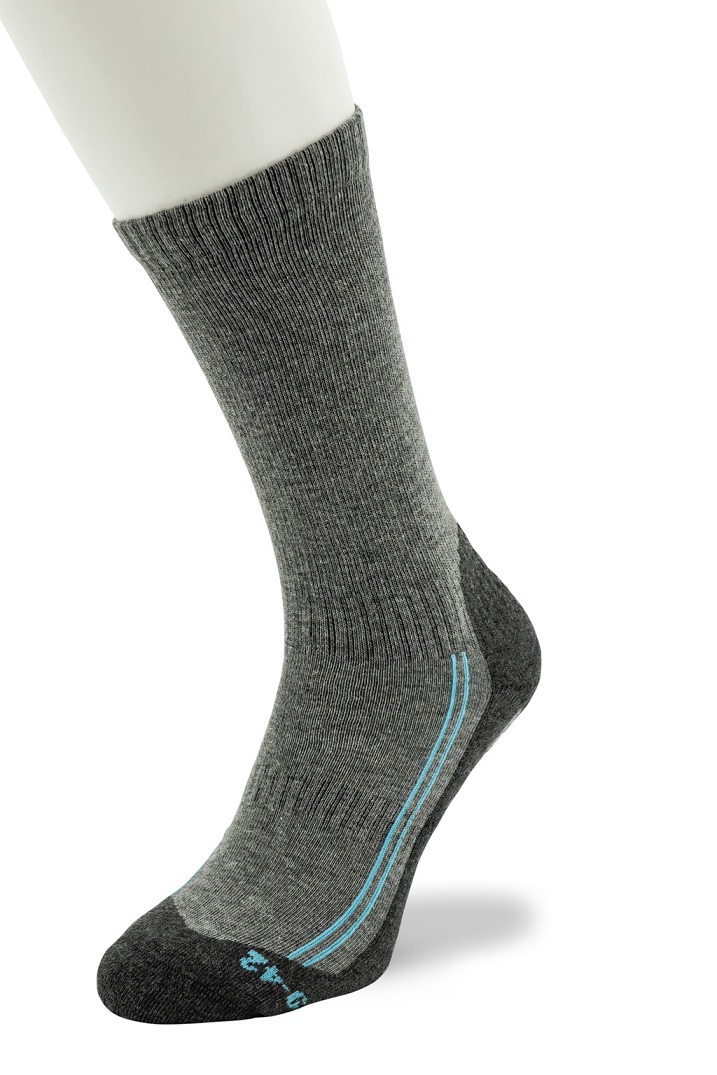 Walking Socks Cotton Grey Mele /Blue