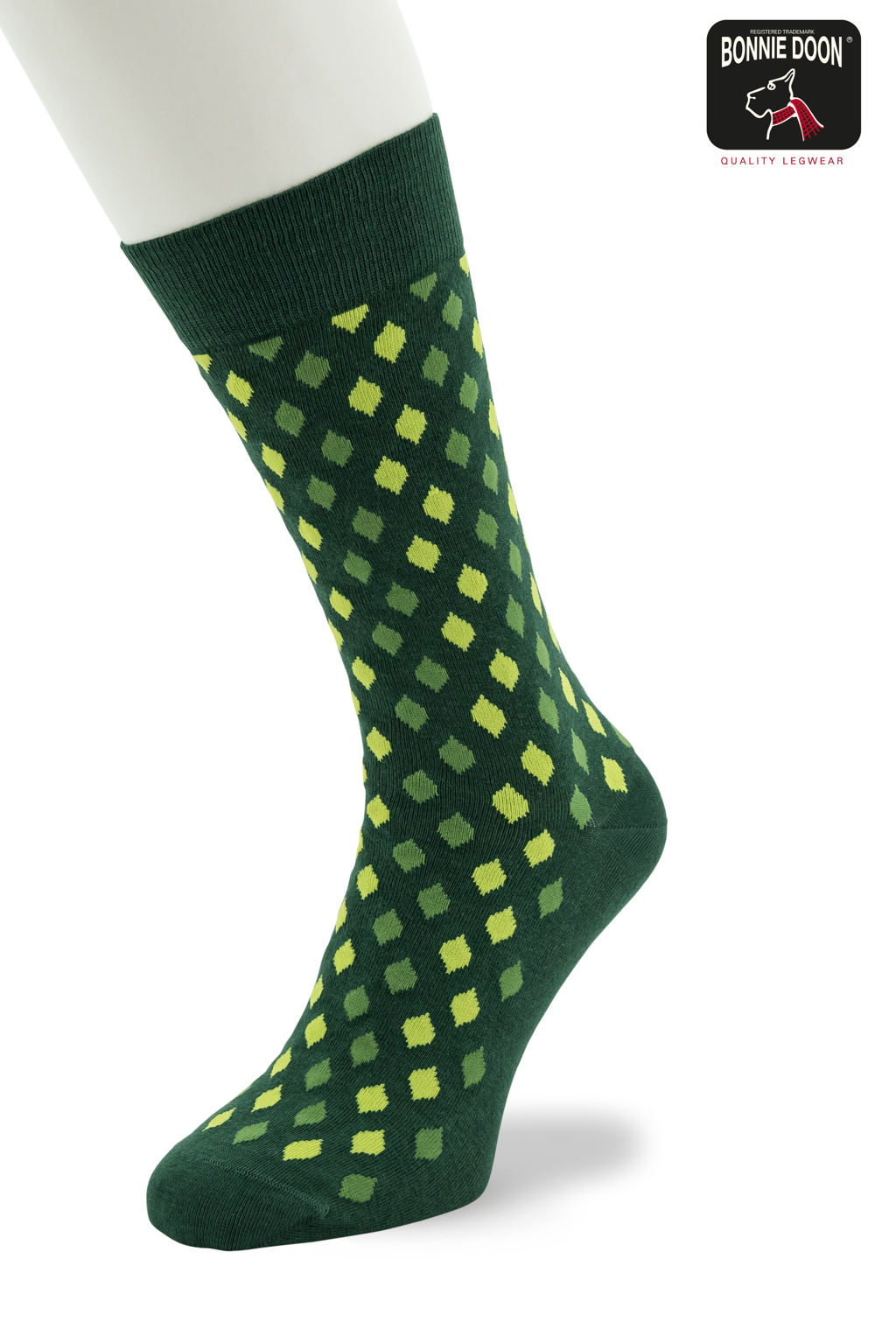 Diamond Drops sock Jungle green