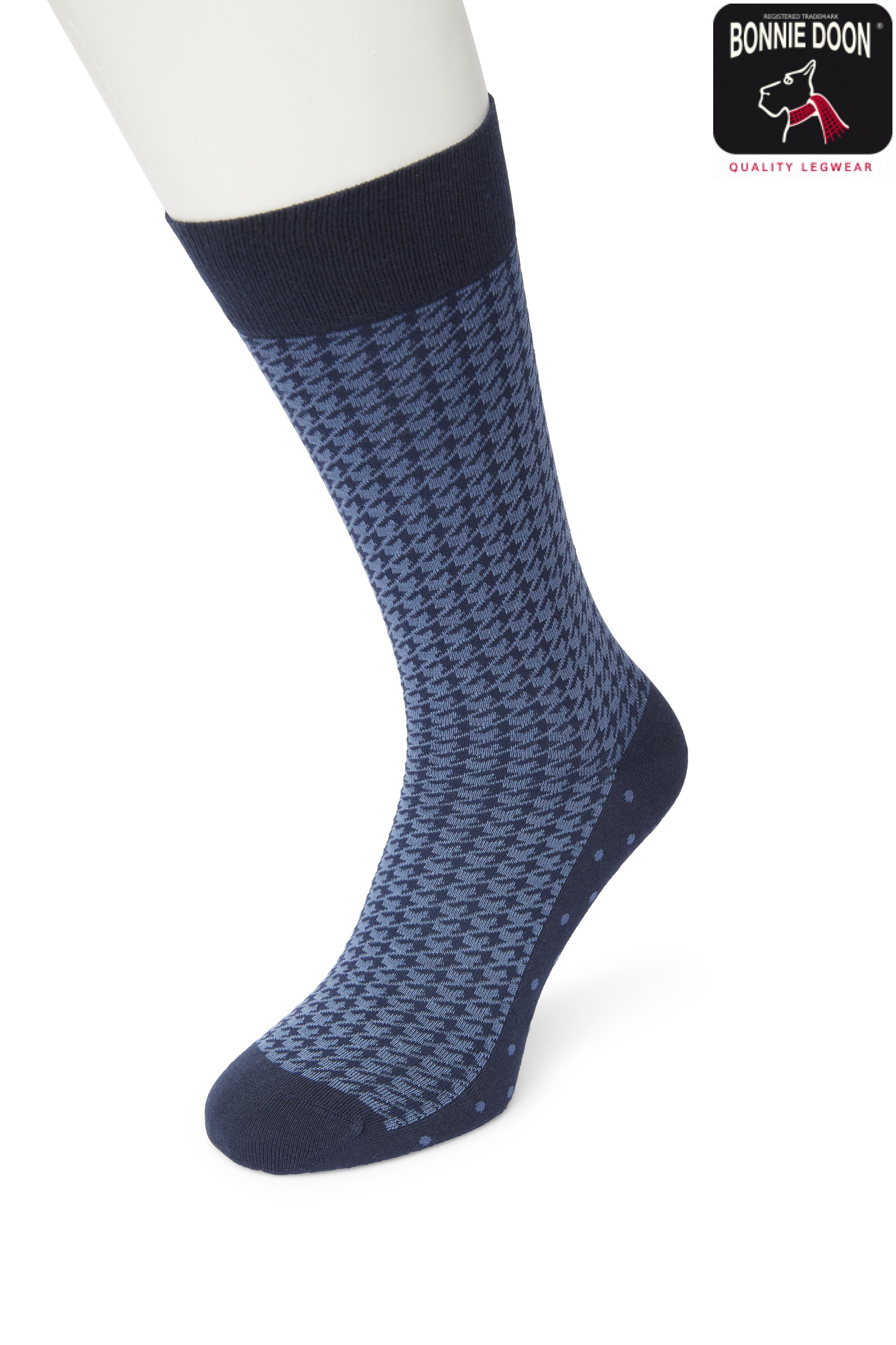 Houndstooth sock Dark blue