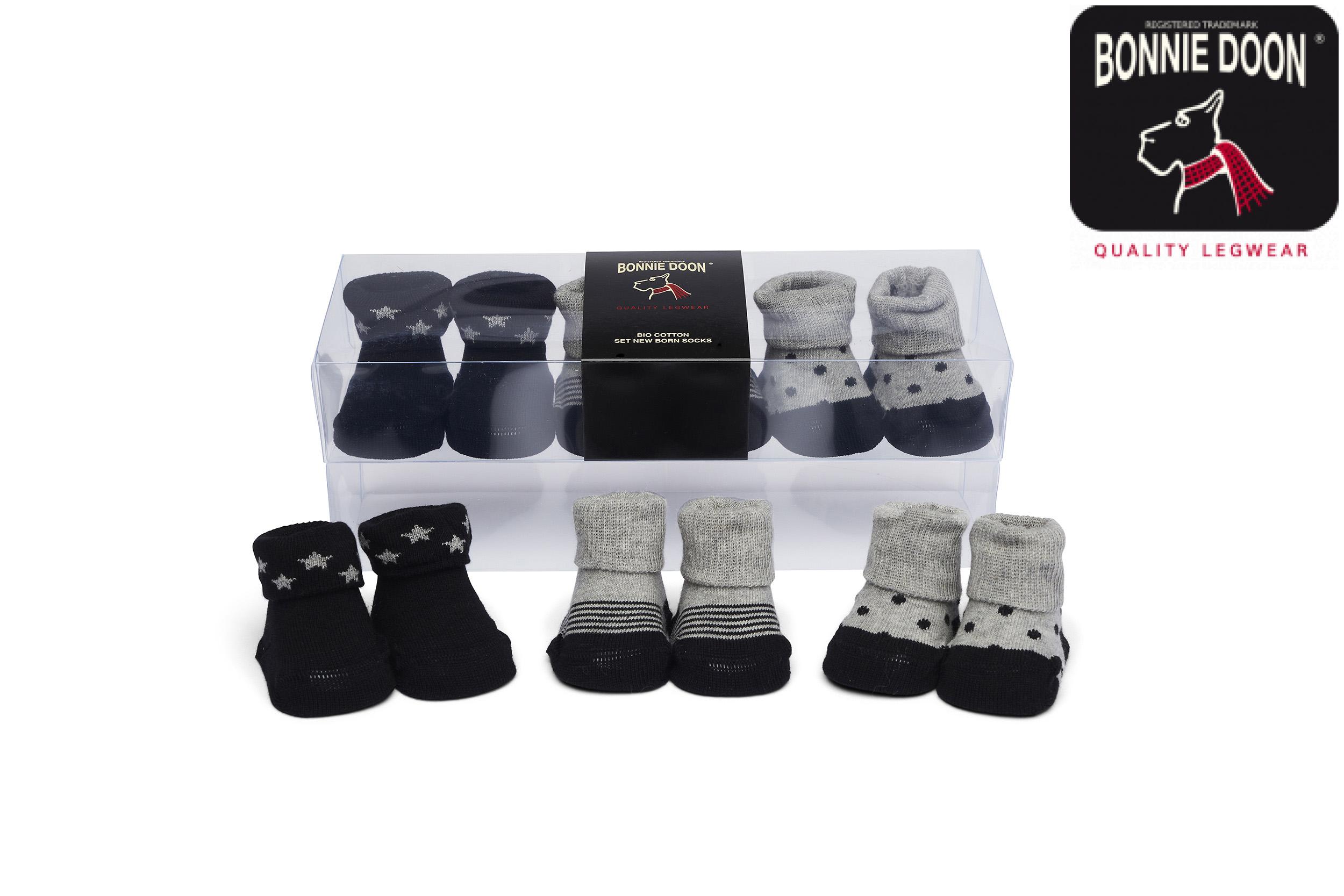 Newborn socks in Gift Box Black