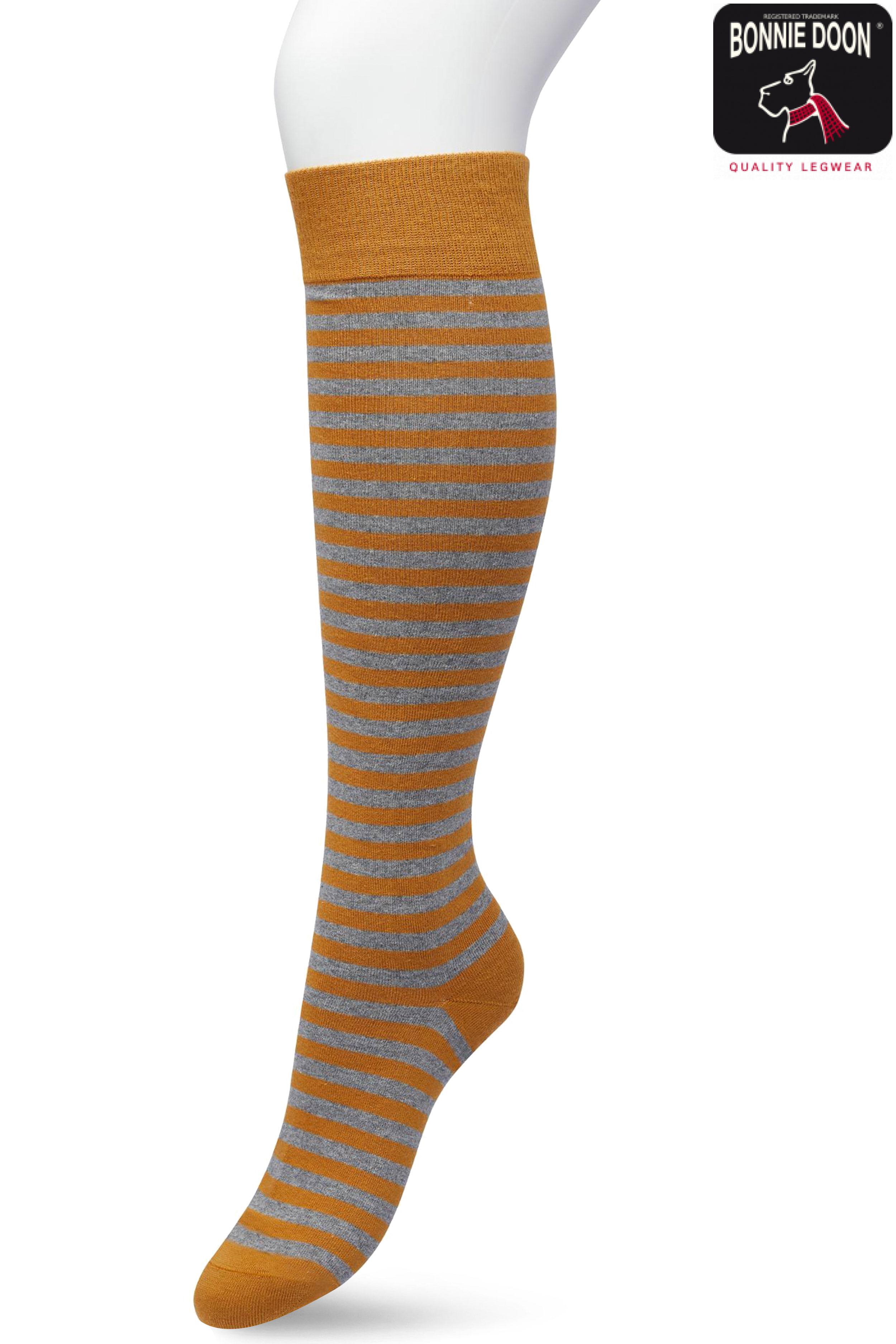 Basic stripe Knee High Sudan brown