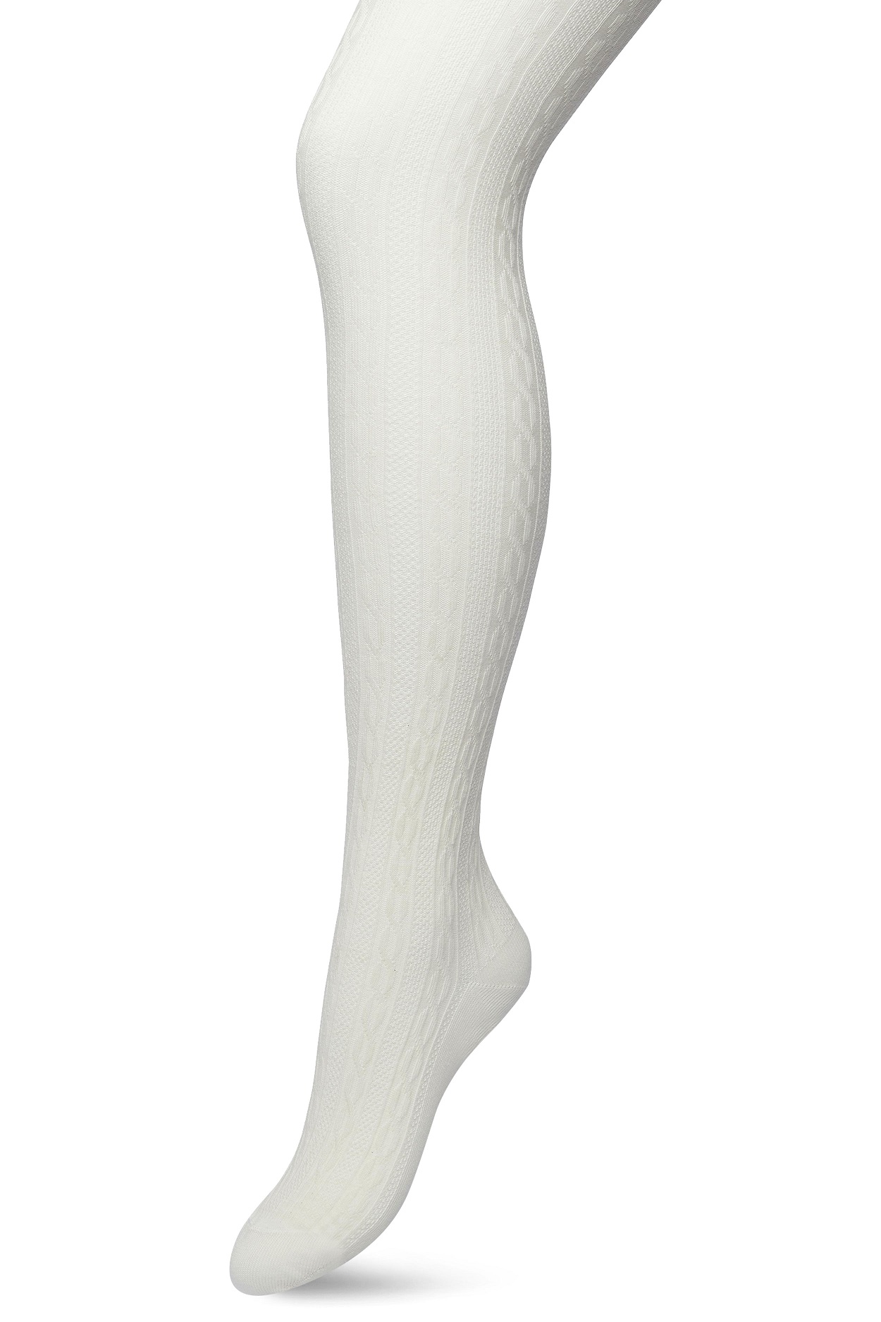 Classic Cable Tights Off white