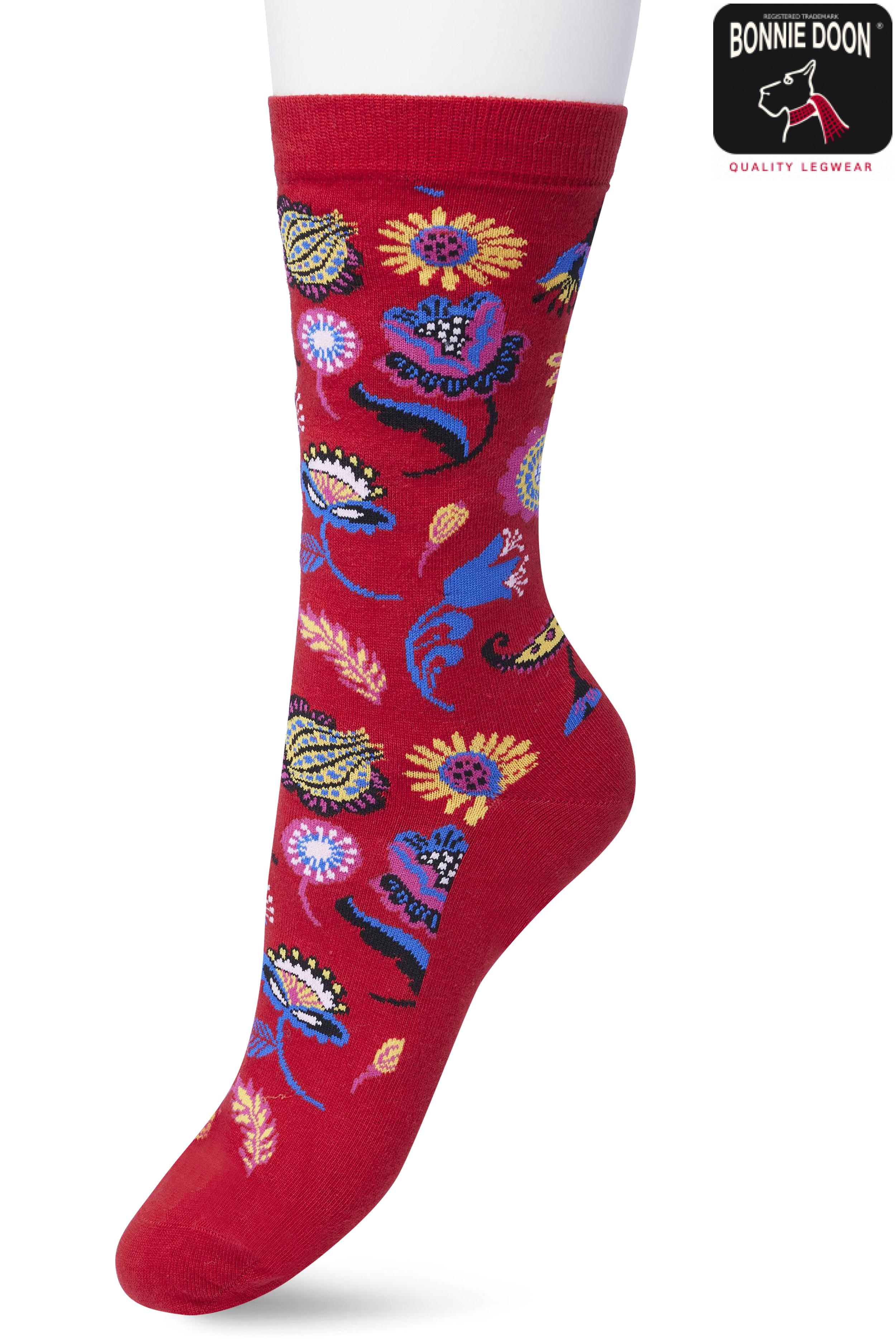 Flower Fantasy sock Chili pepper