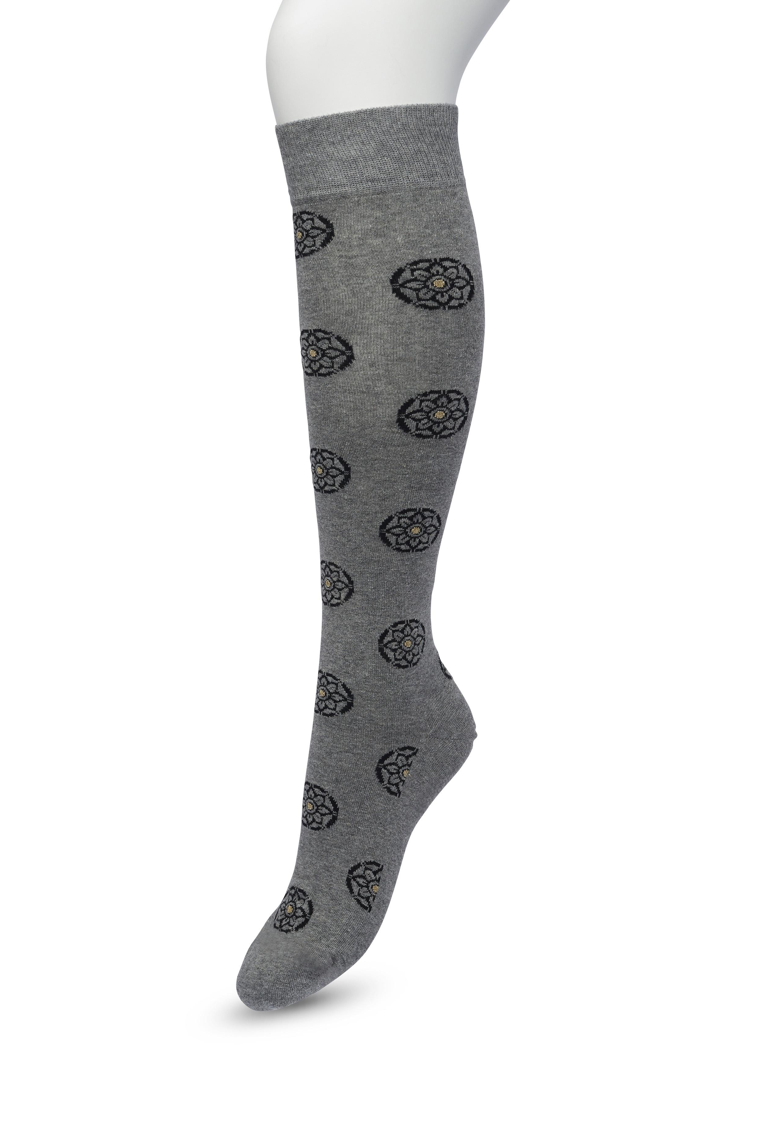 Mini Mandala Knee high Grey melange