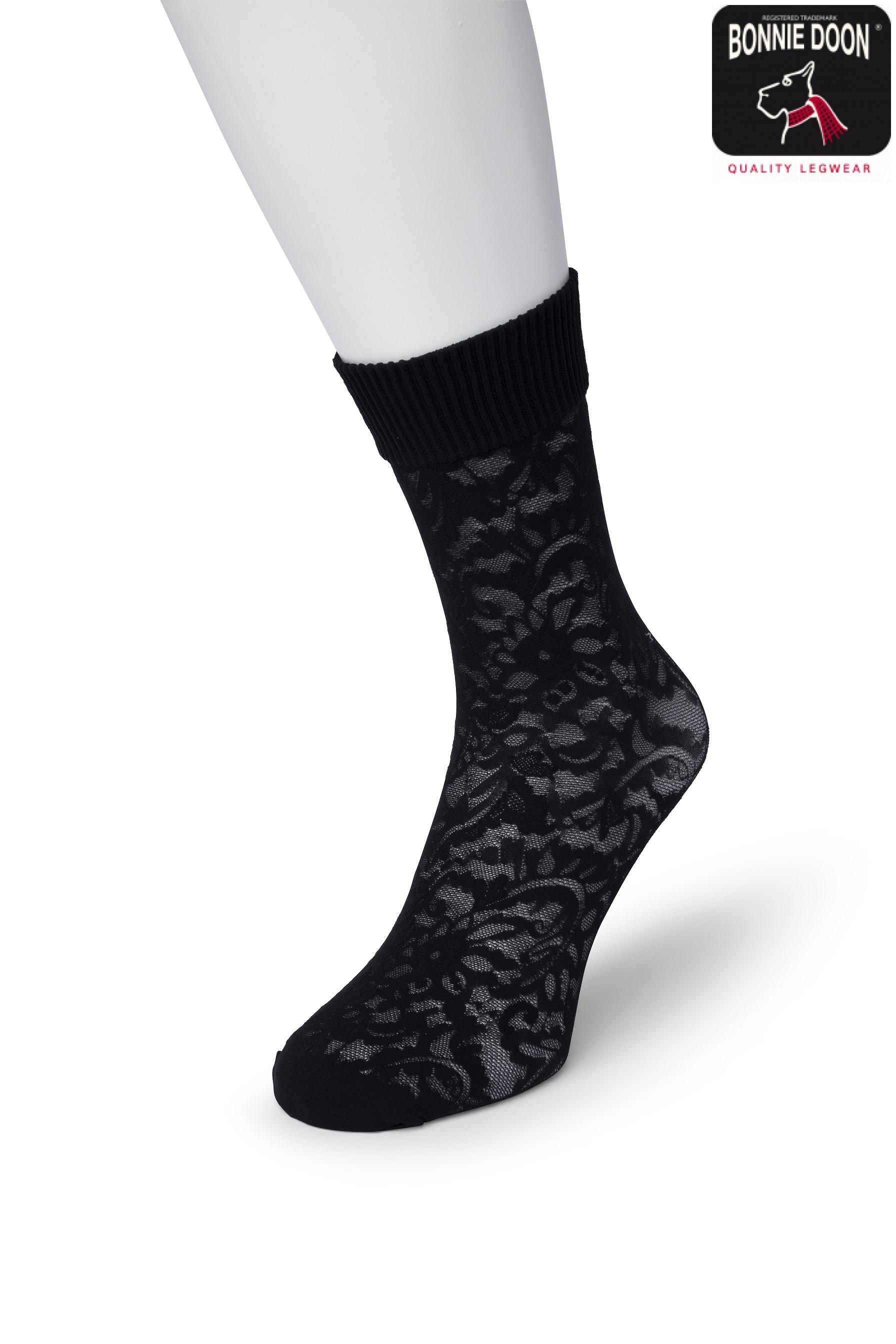 Flower sock Black