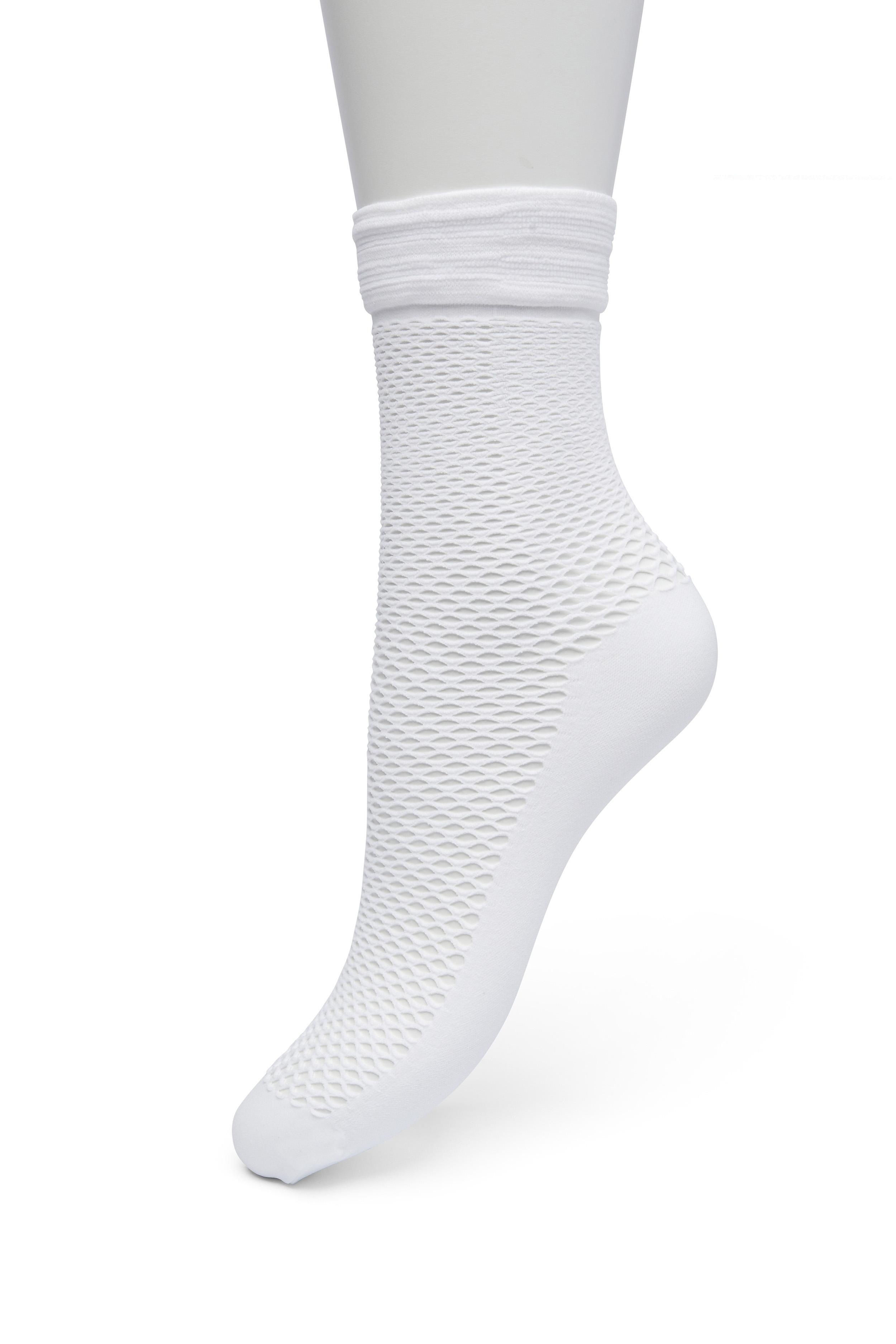 Fishnet Short Sock Bright white