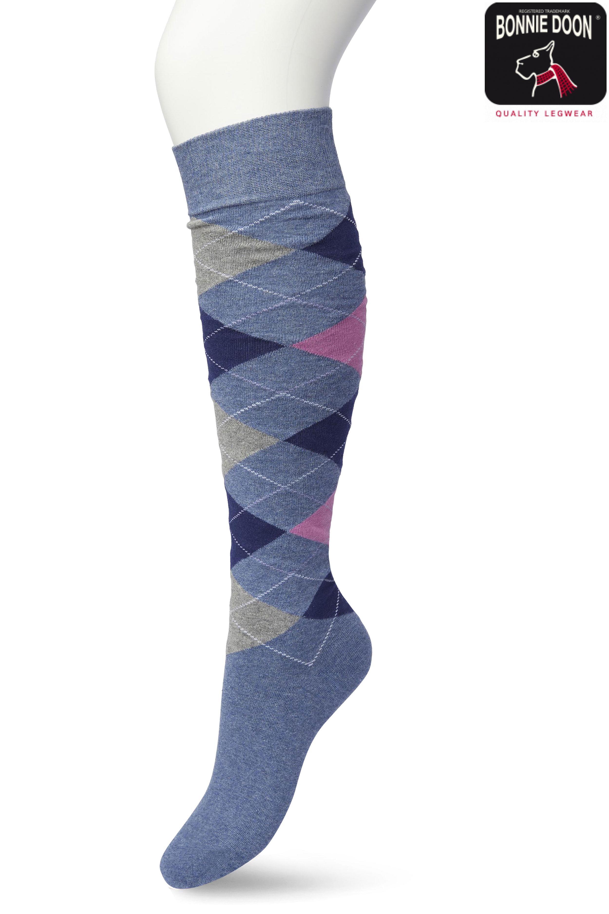 Argyle knee high Jeans heather