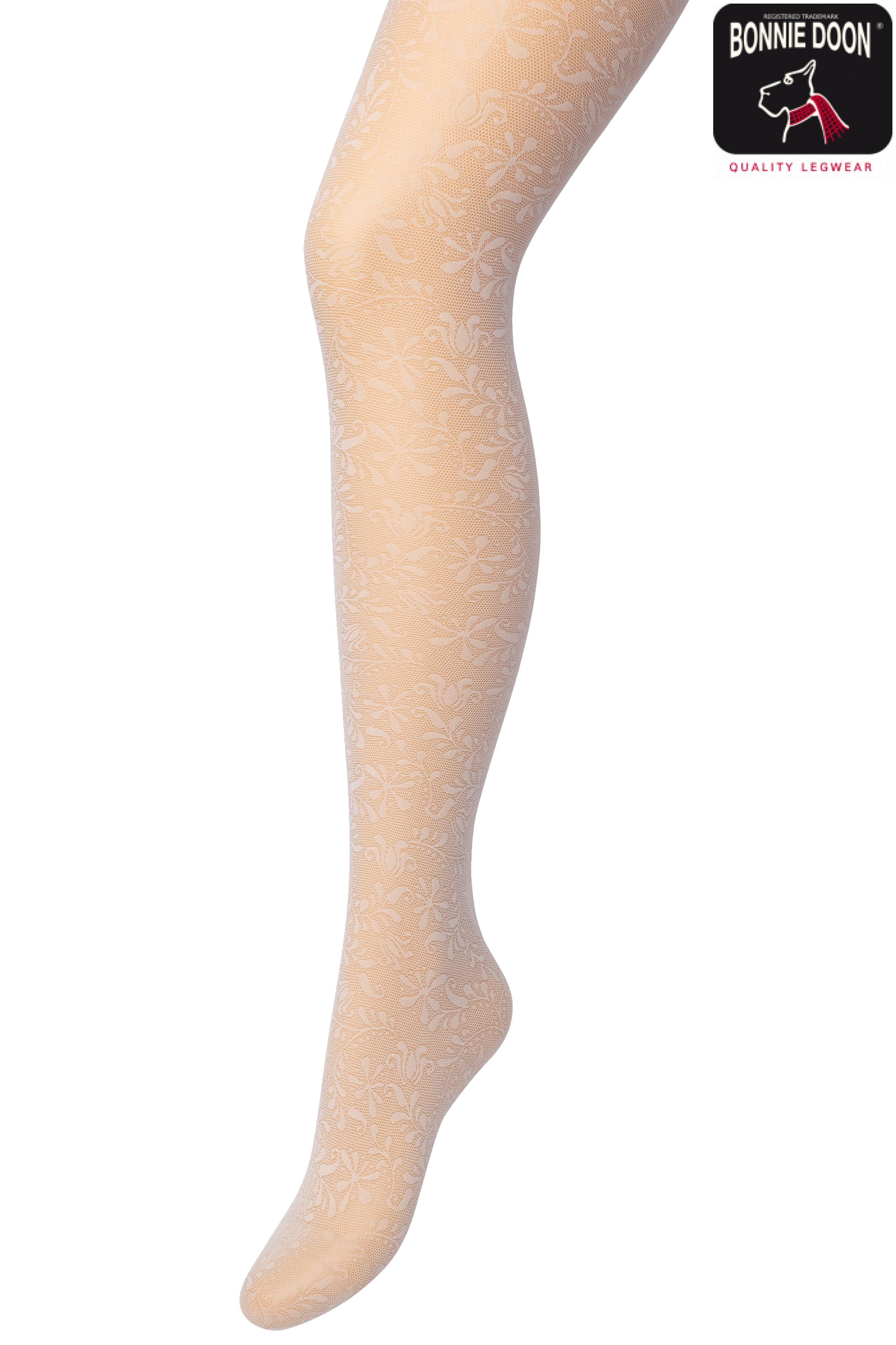 Flowers Tights Ivory
