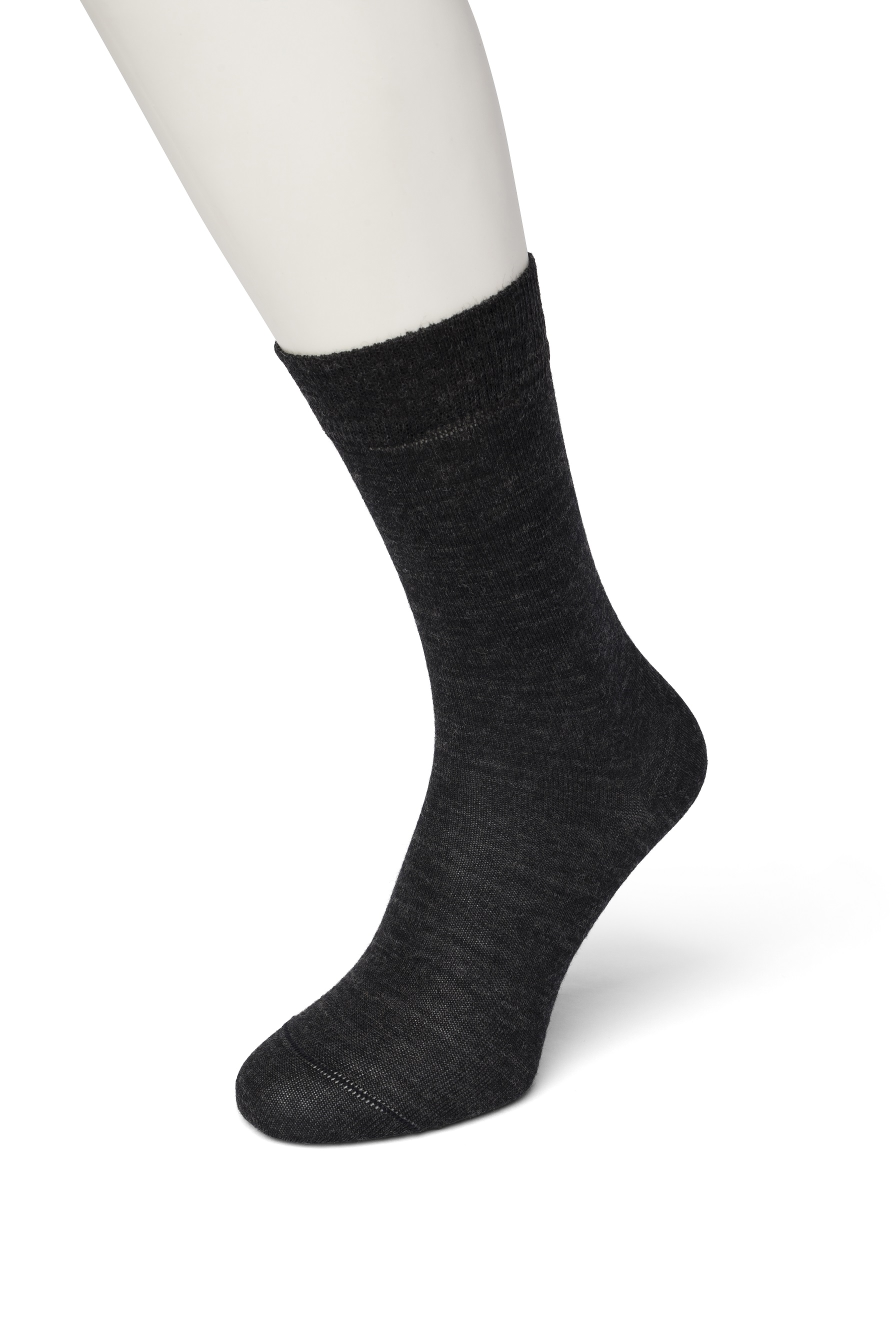 Wool/Cotton Sock Dark grey heather