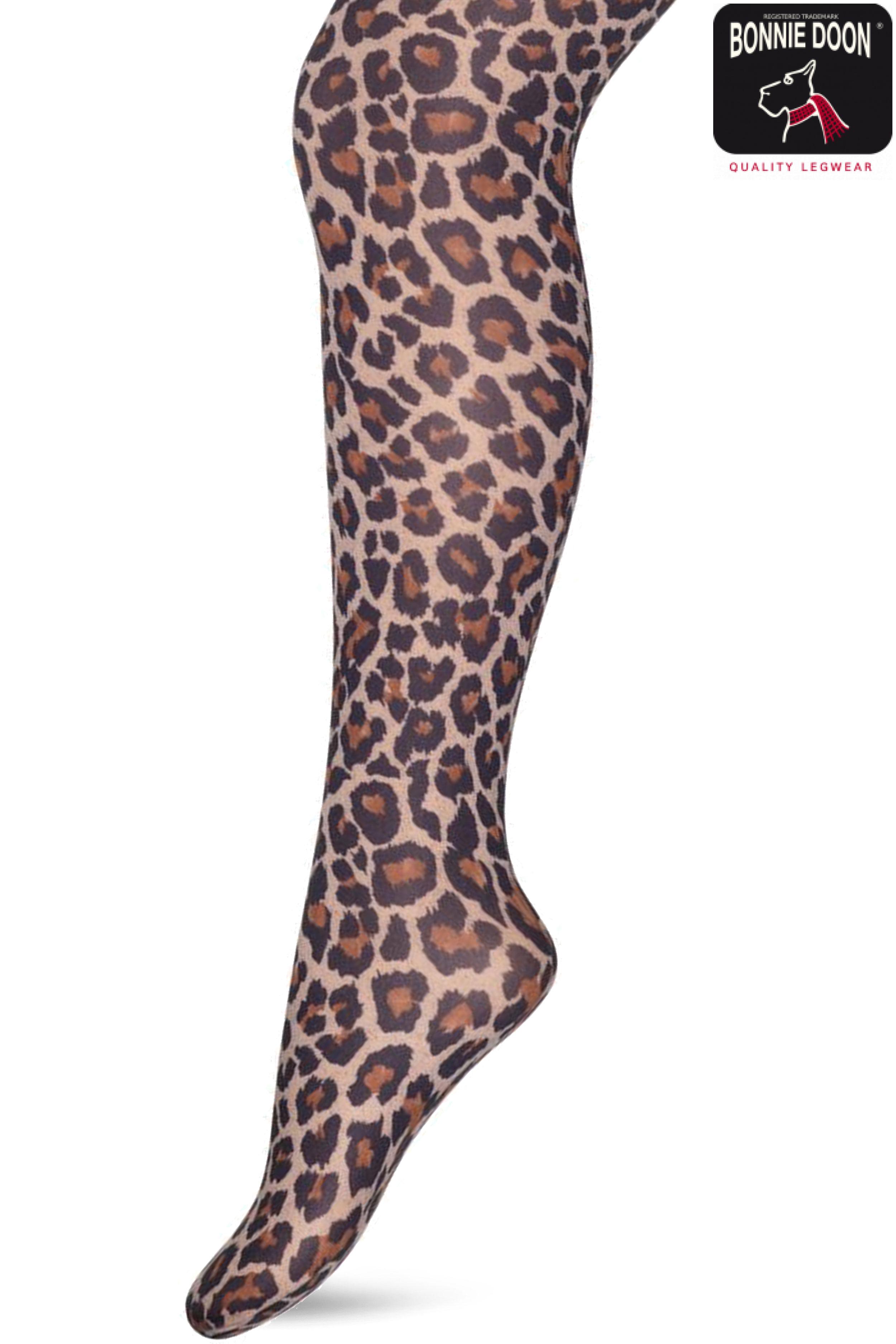 Printed Leopard Tights Toffee