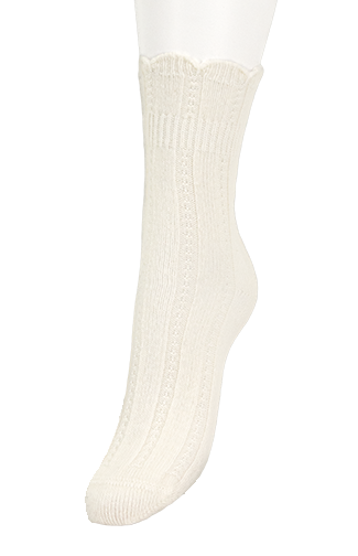 Girly Merino and Cashmere Sock Off white