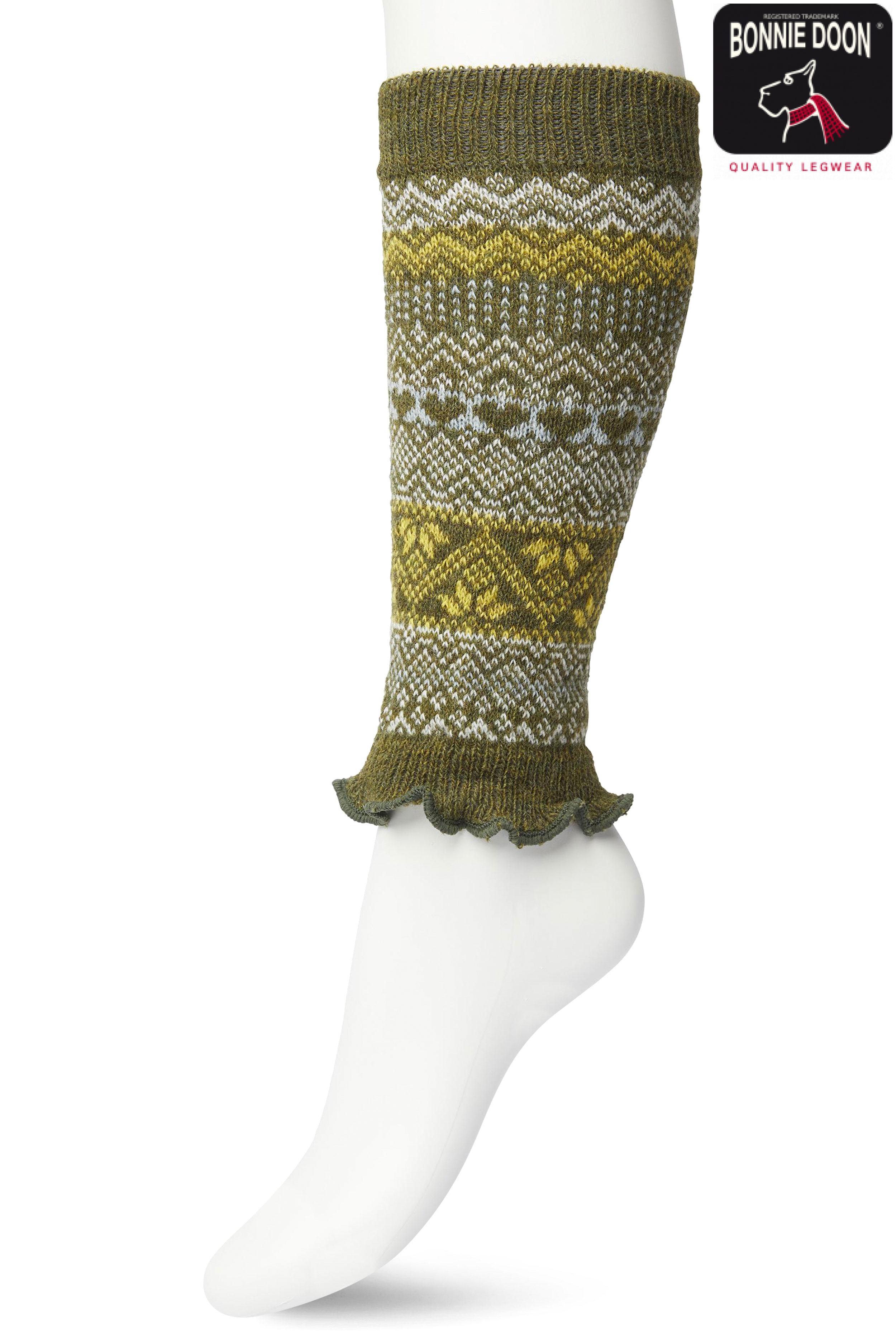 Folkloric legwarmer Ivy green