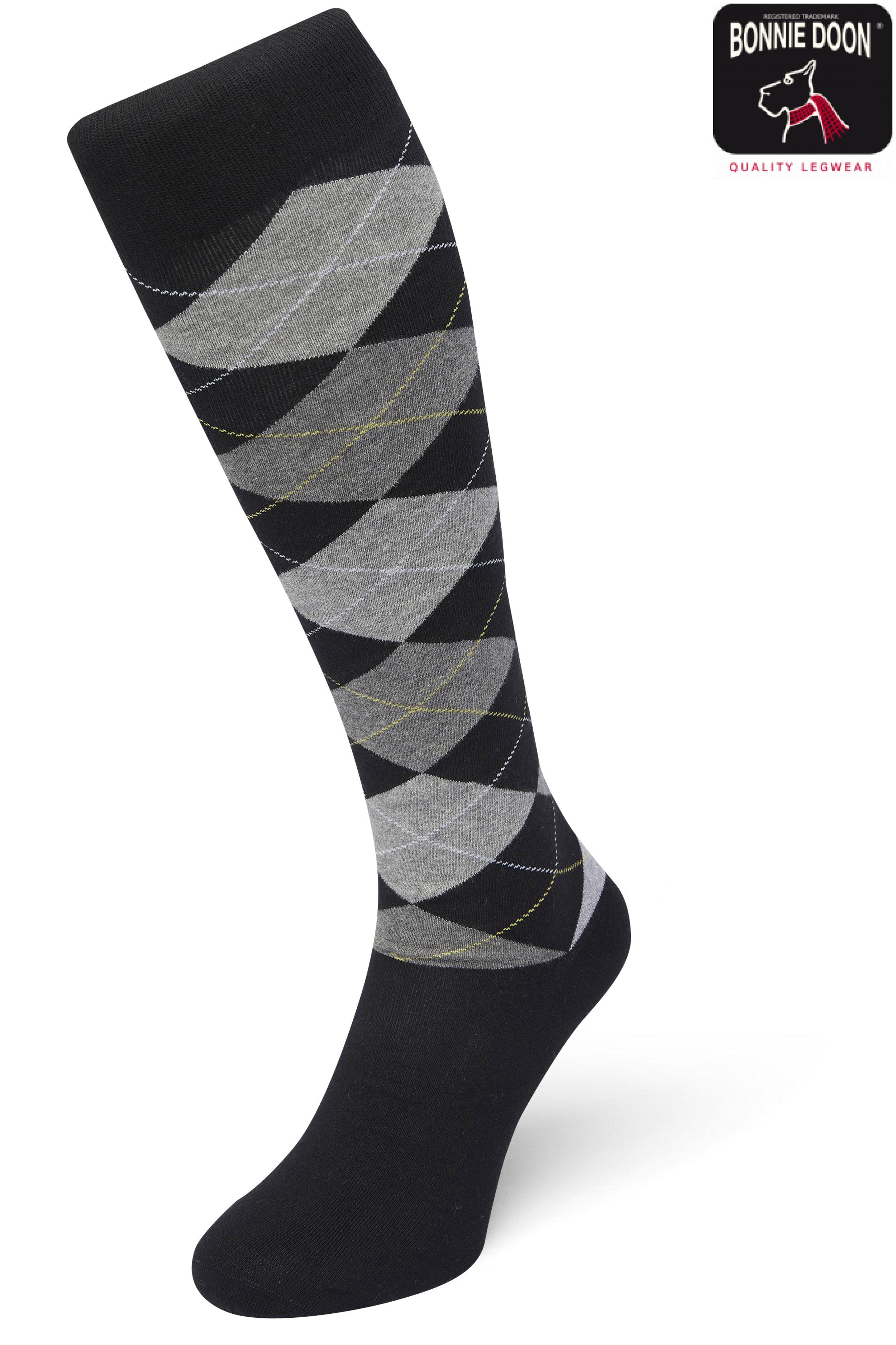 Argyle knee high Black